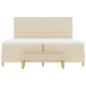 Preview: Boxspringbett mit Matratze & Bank Creme 200x200 cm Stoff