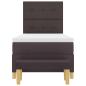 Preview: Boxspringbett mit Matratze & Bank Dunkelbraun 90x200 cm Stoff