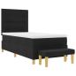 Preview: Boxspringbett mit Matratze und Bank Schwarz 100x200 cm Stoff