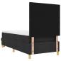 Preview: Boxspringbett mit Matratze und Bank Schwarz 100x200 cm Stoff