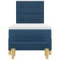 Preview: Boxspringbett mit Matratze und Bank Blau 100x200 cm Stoff