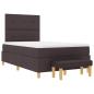 Preview: Boxspringbett mit Matratze & Bank Dunkelbraun 120x200 cm Stoff