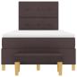 Preview: Boxspringbett mit Matratze & Bank Dunkelbraun 120x200 cm Stoff