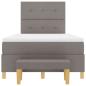 Preview: Boxspringbett mit Matratze und Bank Taupe 120x200 cm Stoff