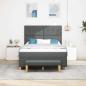 Preview: Boxspringbett mit Kopfteil Dunkelgrau 190 x 140 cm Stoff