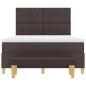 Preview: Boxspringbett mit Matratze & Bank Dunkelbraun 140x190 cm Stoff