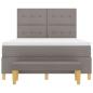 Preview: Boxspringbett mit Matratze und Bank Taupe 140x190 cm Stoff