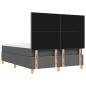 Preview: Boxspringbett mit Matratze und Bank Dunkelgrau 140x200 cm Stoff