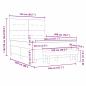 Preview: Boxspringbett mit Matratze & Bank Dunkelbraun 140x200 cm Stoff