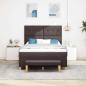 Preview: Boxspringbett mit Matratze & Bank Dunkelbraun 160x200 cm Stoff