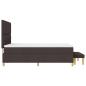 Preview: Boxspringbett mit Matratze & Bank Dunkelbraun 160x200 cm Stoff