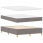 Preview: Boxspringbett mit Matratze & Bank Taupe 160x200 cm Stoff