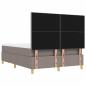 Preview: Boxspringbett mit Matratze & Bank Taupe 160x200 cm Stoff