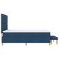 Preview: ARDEBO.de - Boxspringbett mit Matratze und Bank Blau 160x200 cm Stoff
