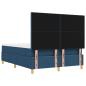 Preview: Boxspringbett mit Matratze und Bank Blau 160x200 cm Stoff