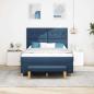 Preview: Boxspringbett mit Matratze und Bank Blau 160x200 cm Stoff