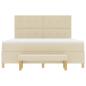 Preview: Boxspringbett mit Matratze und Bank Creme 180x200 cm Stoff