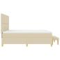 Preview: Boxspringbett mit Matratze und Bank Creme 180x200 cm Stoff