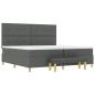 Preview: Boxspringbett mit Matratze & Bank Dunkelgrau 200x200 cm Stoff