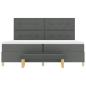 Preview: Boxspringbett mit Matratze & Bank Dunkelgrau 200x200 cm Stoff