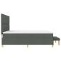 Preview: Boxspringbett mit Matratze & Bank Dunkelgrau 200x200 cm Stoff