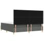 Preview: Boxspringbett mit Matratze & Bank Dunkelgrau 200x200 cm Stoff