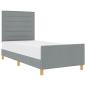 Preview: Bettgestell Hellgrau 90x190 cm Stoff