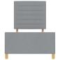 Preview: Bettgestell Hellgrau 90x190 cm Stoff