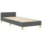Preview: Bettgestell Dunkelgrau 90x190 cm Stoff