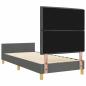 Preview: Bettgestell Dunkelgrau 90x190 cm Stoff