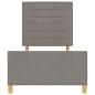 Preview: Bettgestell in Taupe, 90x190 cm, aus Stoff