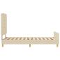 Preview: Creme Bettgestell 90x190 cm Stoff