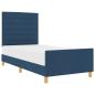 Preview: Bettgestell Blau 90x190 cm Stoff