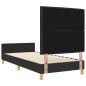 Preview: Bettgestell mit Kopfteil Schwarz 90 x 200 cm Stoff