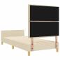 Preview: Bettgestell - Creme, 90x200 cm, Stoff