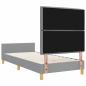 Preview: Bettgestell Hellgrau 100x200 cm Stoff