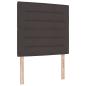 Preview: Bettgestell mit Kopfteil Dunkelbraun 100 x 200 cm Stoff
