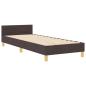Preview: Bettgestell mit Kopfteil Dunkelbraun 100 x 200 cm Stoff