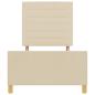 Preview: Creme Bettgestell 100x200 cm Stoff