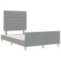 Preview: Bettgestell Hellgrau 120x190 cm Stoff