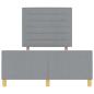 Preview: Bettgestell Hellgrau 120x190 cm Stoff