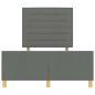 Preview: Bettgestell mit Kopfteil Dunkelgrau 120 x 190 cm Stoff