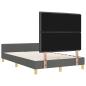 Preview: Bettgestell mit Kopfteil Dunkelgrau 120 x 190 cm Stoff