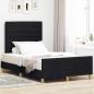 Preview: ARDEBO.de - Bettgestell Schwarz 120x190 cm Stoff