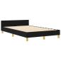Preview: Bettgestell Schwarz 120x190 cm Stoff