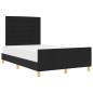 Preview: Bettgestell Schwarz 120x190 cm Stoff