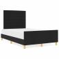 Preview: Bettgestell Schwarz 120x190 cm Stoff