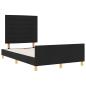 Preview: Bettgestell Schwarz 120x190 cm Stoff