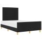 Preview: Bettgestell Schwarz 120x190 cm Stoff