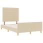 Preview: Bettgestell Creme 120x190 cm Stoff